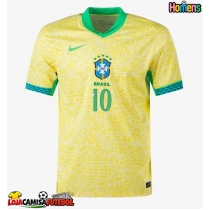 Camisa de Futebol Brasil Rodrygo Goes #10 Equipamento Principal Copa America 2024 Manga Curta